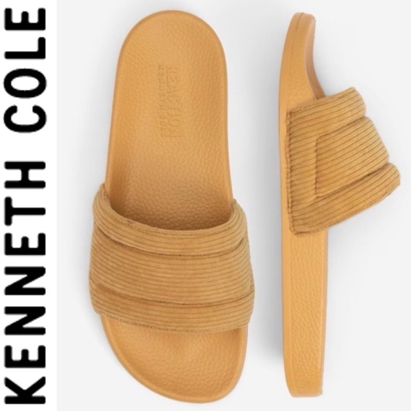 NWT. Kenneth Cole Reaction Screen Quilted Slide Sandal  Mustard Yellow main image 6